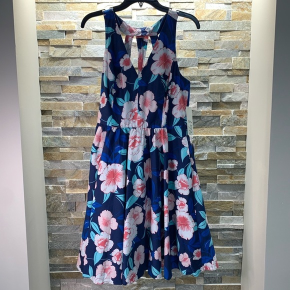 ELIZA J Floral Fit & Flare Halter Dress - Picture 5 of 7